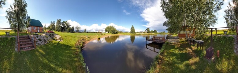 reflection of trees in water