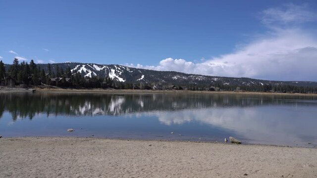 Big Bear Lake North Shore Snow Summit Panorama San Bernardino Mountains California USA