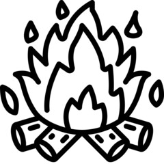 bonfire line icon