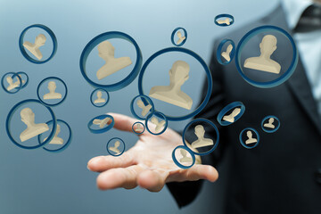  people network structure HR - Human resources management and recruitment