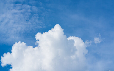 Bright blue clouds on a clear day