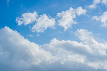Bright blue clouds on a clear day