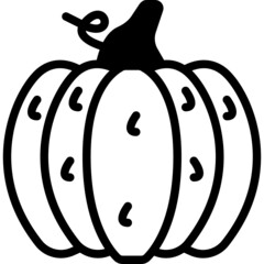 pumpkin solid line icon