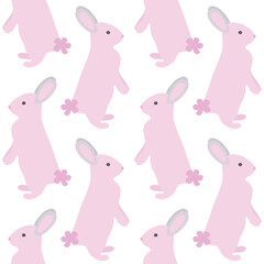 seamless repeating pattern with bunnies