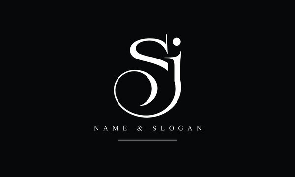 SJ, JS, S, J abstract letters logo monogram