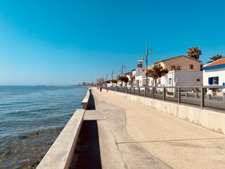 Obraz premium Cyprus island beach front promenade view