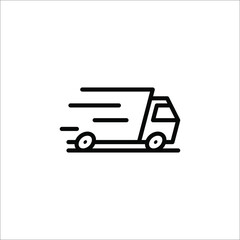 fast delivery truck icon, express delivery, vector illustration on white background