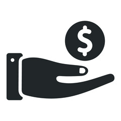 donation dollar icon design vector