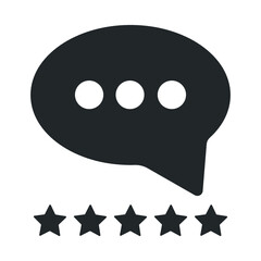 Fototapeta premium user comment review icon design