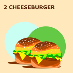 hamburger on a white