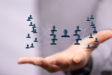 hierarchy connection team group digital