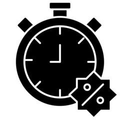 sale time glyph icon
