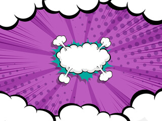 abstract comic book, pop art cartoon speech bubble