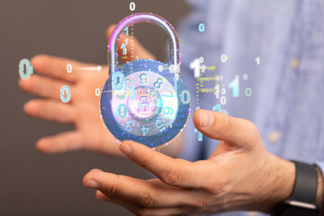 Cybersecurity and information or network protection. Future technology web