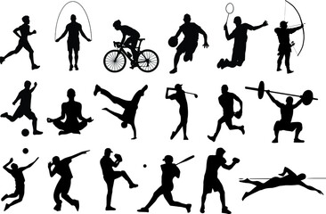 silhouettes of sports people © samuel
