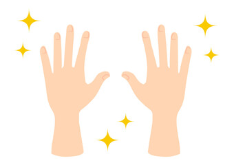Clean hands vector illustration. 清潔な両手のイラスト。