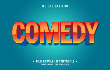 editable text effect gradient color style comedy