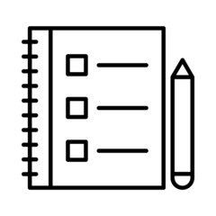 Exam Vector Line Icon Design