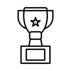 Trophy Vector Line Icon Design