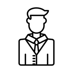 Teacher Vector Line Icon Design