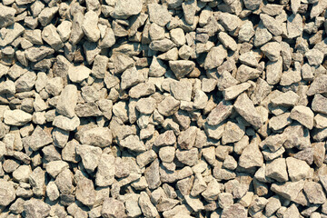 Crushed granite gravel.