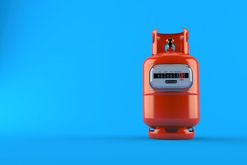Propane bottle with electricity meter