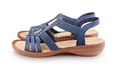 Summer womens shoes isolated.
