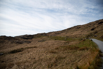 Fototapeta na wymiar Landscape view in Snowdonia national park showing vast terrain