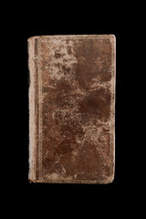 Old book on black background