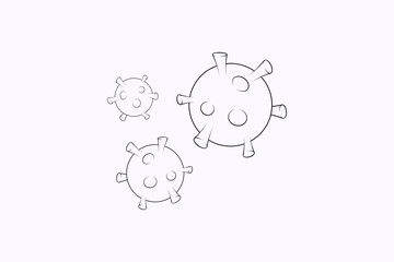 Virus line vector can be used for design or icon
