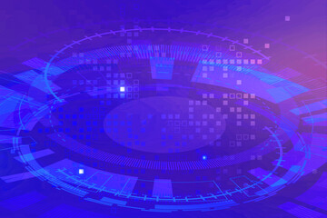 2d illustration futuristic technology background