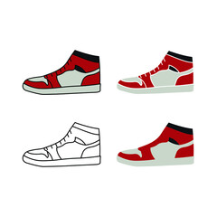 set of sneakers shoes