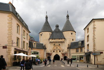 Nancy, France. Port de la Craffe - Gothic gate of the 14th century 