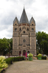 Obraz premium Metz, France. Protestant church Temple Neuf de Metz in neo-Romanesque style