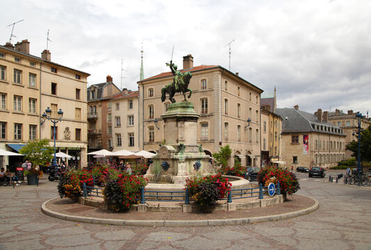 Nancy, France. View of the Place Saint-Epvre and the equestrian statue of Rene II 