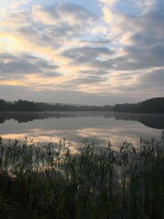 sunset over the river