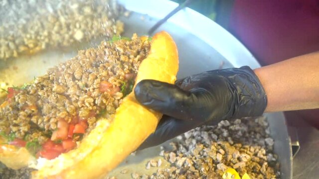 Tantuni meat dish, one of the Turkish dishes