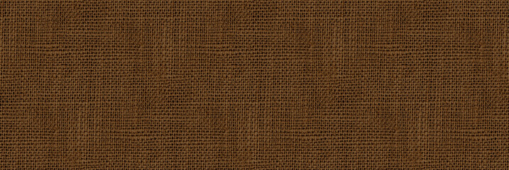 Fototapeta na wymiar Canvas or jute fabric texture. Brown background in eco style. 