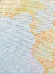 Naklejka premium Oil painting abstract light stroke. Brush texture close up macro hand drawn art. Pastel color white yellow space illustration