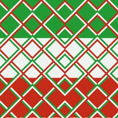Fototapeta premium Green red white christmas celebration decoration backgrund, illustration decoration pattern on fabric and wallpaper