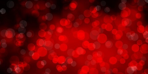 Plakat Dark Red vector background with circles.