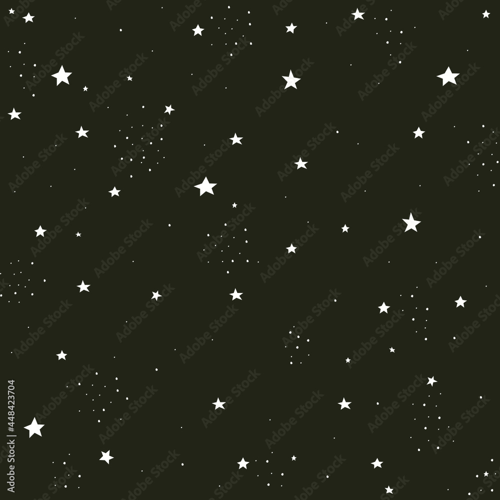 Sticker Night sky background stars and vector illustration