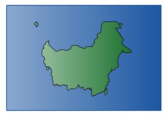 map of Kalimantan Island