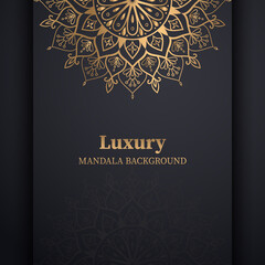 luxury ornamental mandala design background in gold color. ornament elegant invitation wedding card , invite ,Arabesque Pattern,