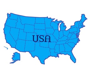 map country of united state of america
