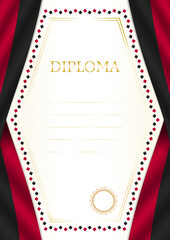 Obraz premium Vertical frame and border with Angola flag