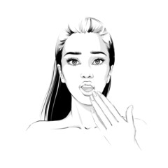 Portrait of a surprised woman 