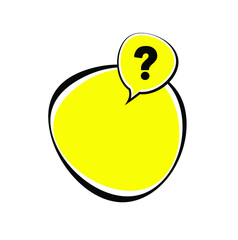 text with question mark on white background