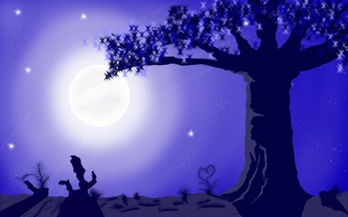 Naklejka premium halloween party background