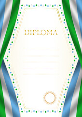 Vertical  frame and border with Djibouti flag